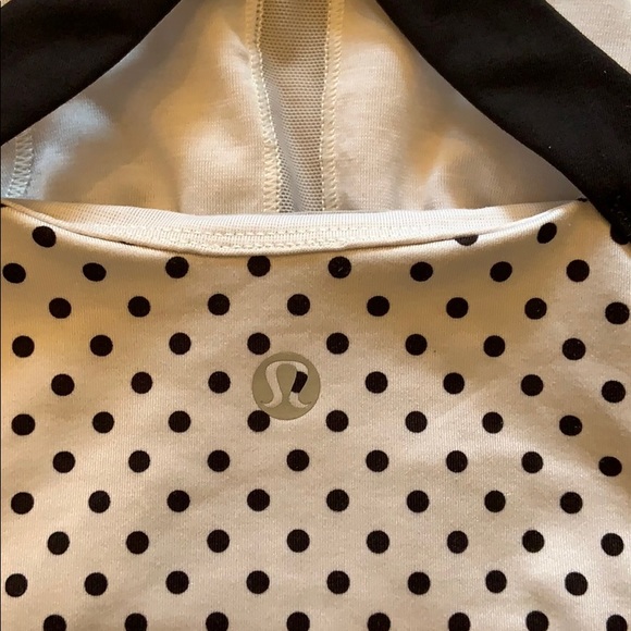 Lululemon Black & White Polka Dot Racerback Tank - Picture 7 of 8